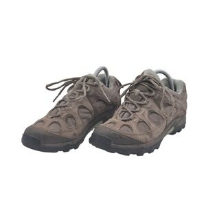Salomon Shoes Womens Size 8 Brown Suede Gore-Tex Waterproof Hiking Sneakers